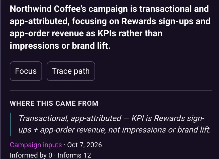 The top of the claim's card: its statement, the original quote, its source and date